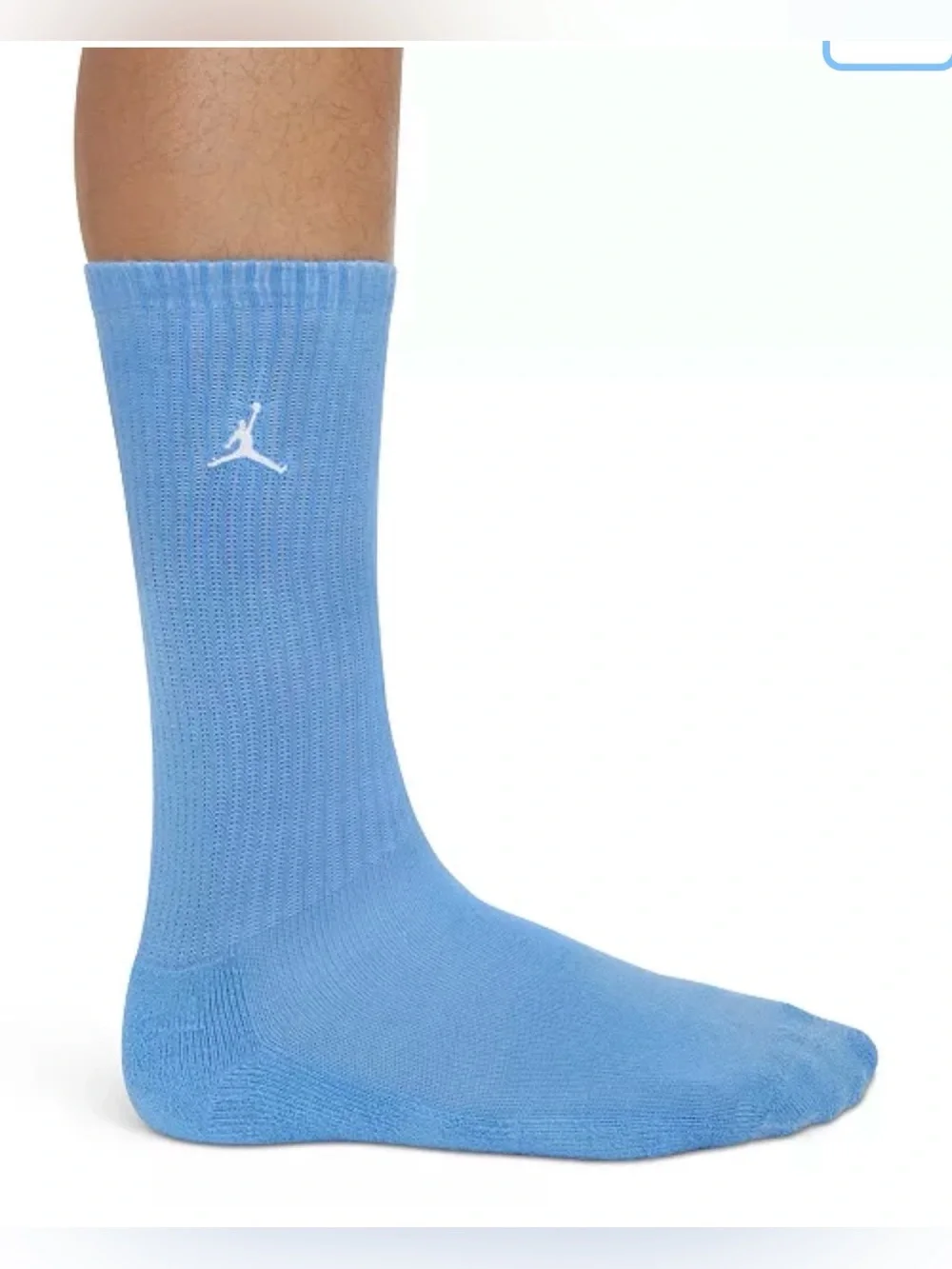 Jordan Crew Socks 6-Pack in Navy, Gray, White, Light Blue, Tan & Black 10C - 3Y